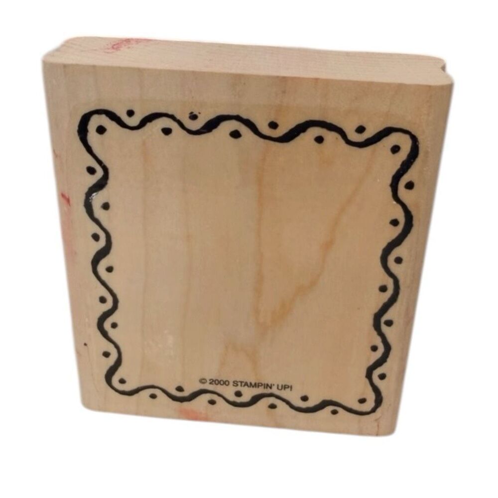 New Stampin Up Vintage 2000 Border Frame Wooden Rubber Stamp